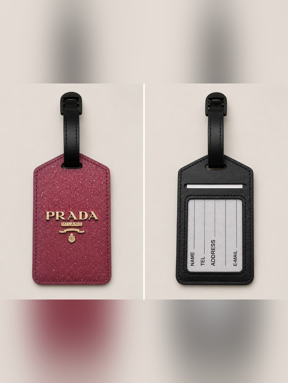 Luggage Tag With Black Strap